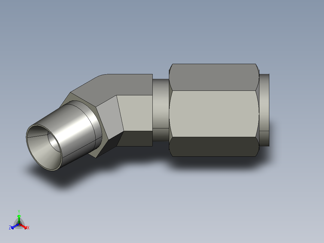 卡套式工业通用硬管接头4_vbu-s正等轴测图