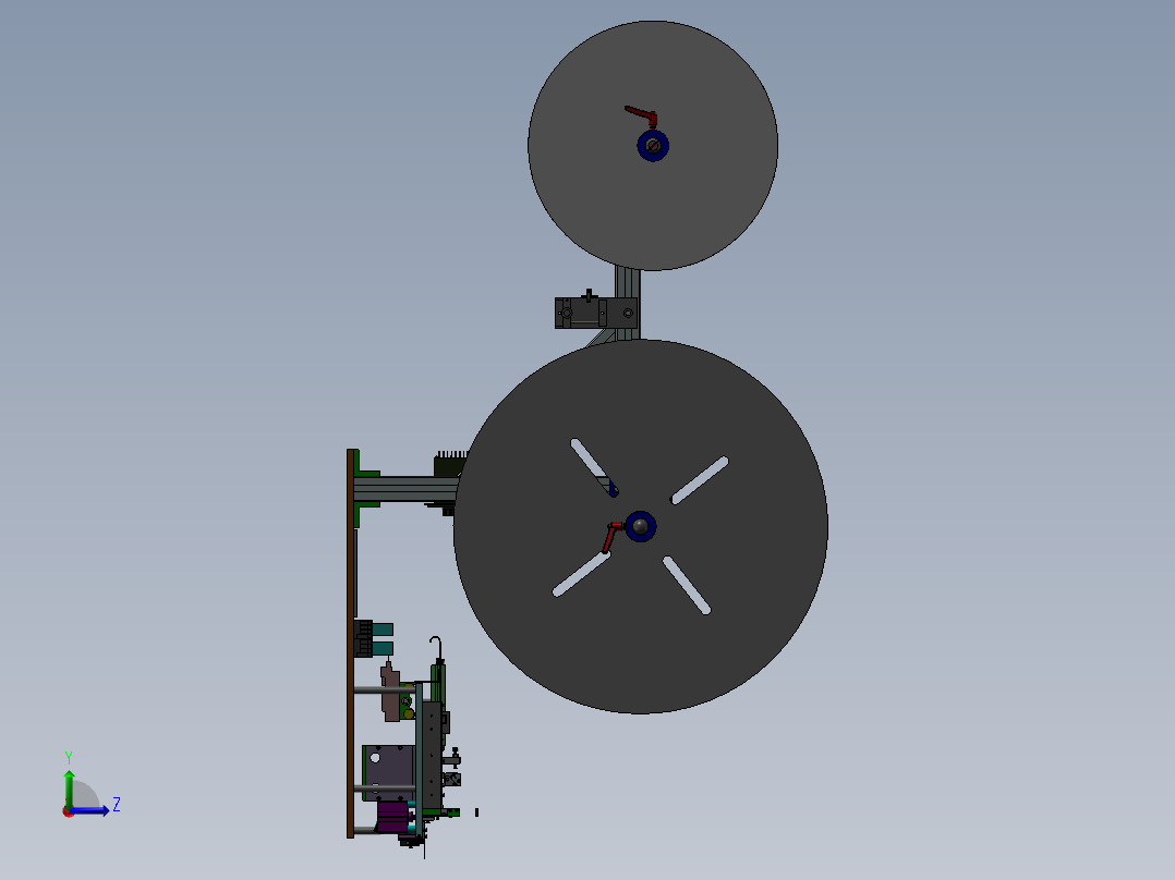 裁切机加收纸带左视图