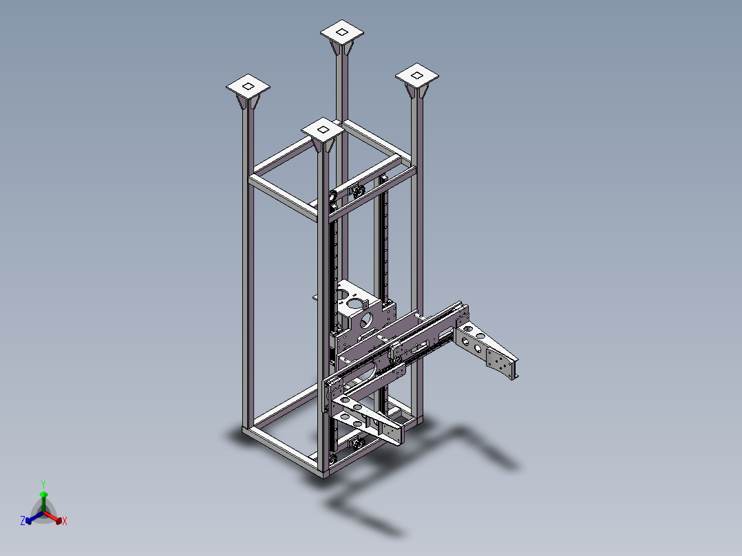夹抱翻转移载机正等轴测图