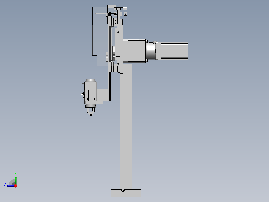 A29 平板凸轮取料机械手右视图