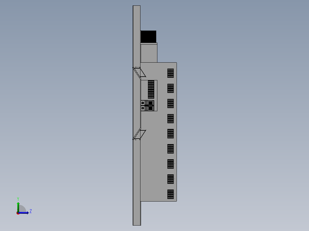 冰激凌生产工厂车间布局图左视图