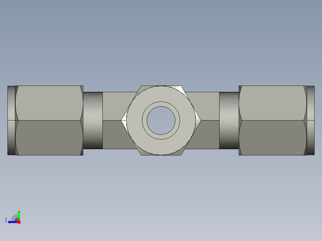 卡套式工业通用硬管接头6_kbu-s右视图
