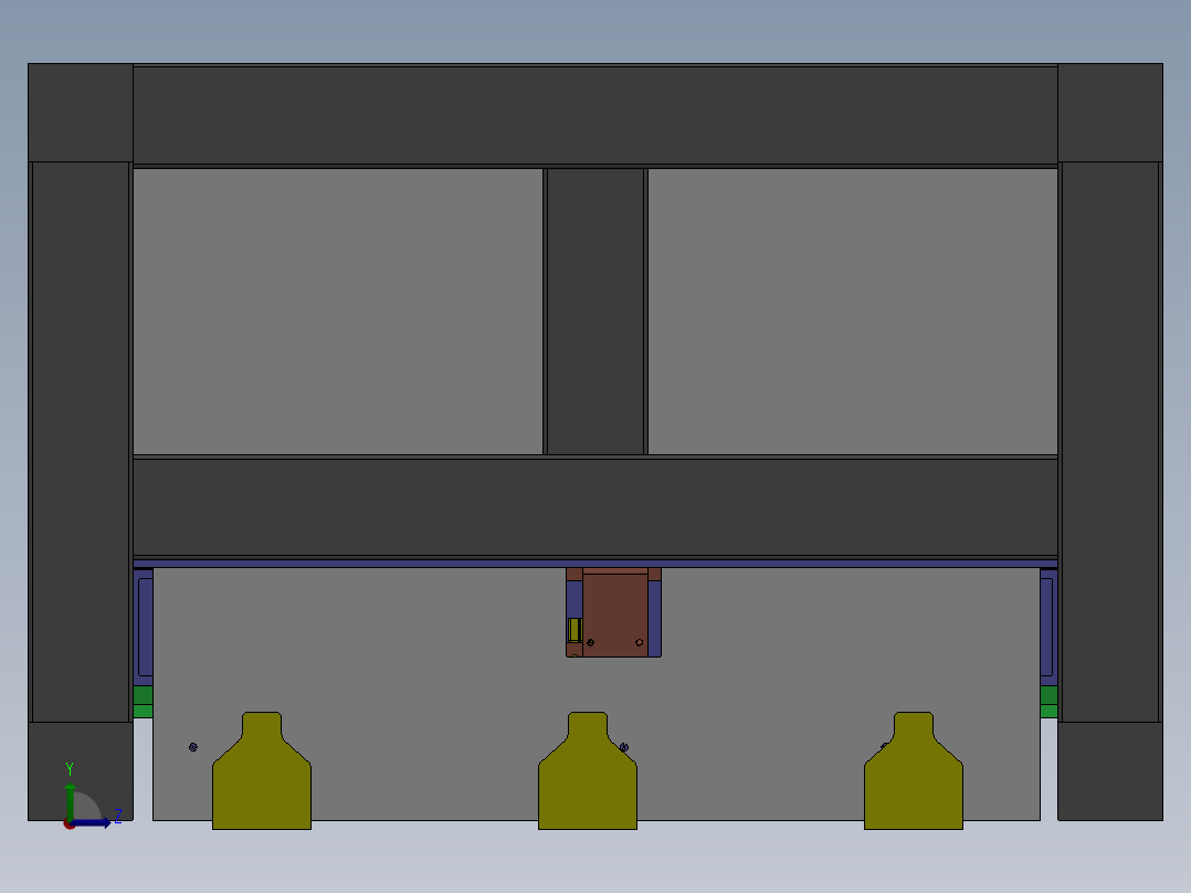 三工位焊接工作台sw18左视图