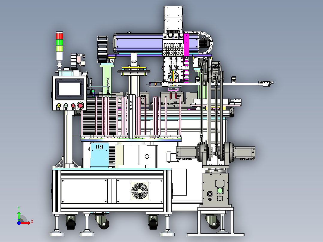 螺柱上料铆压step前视图