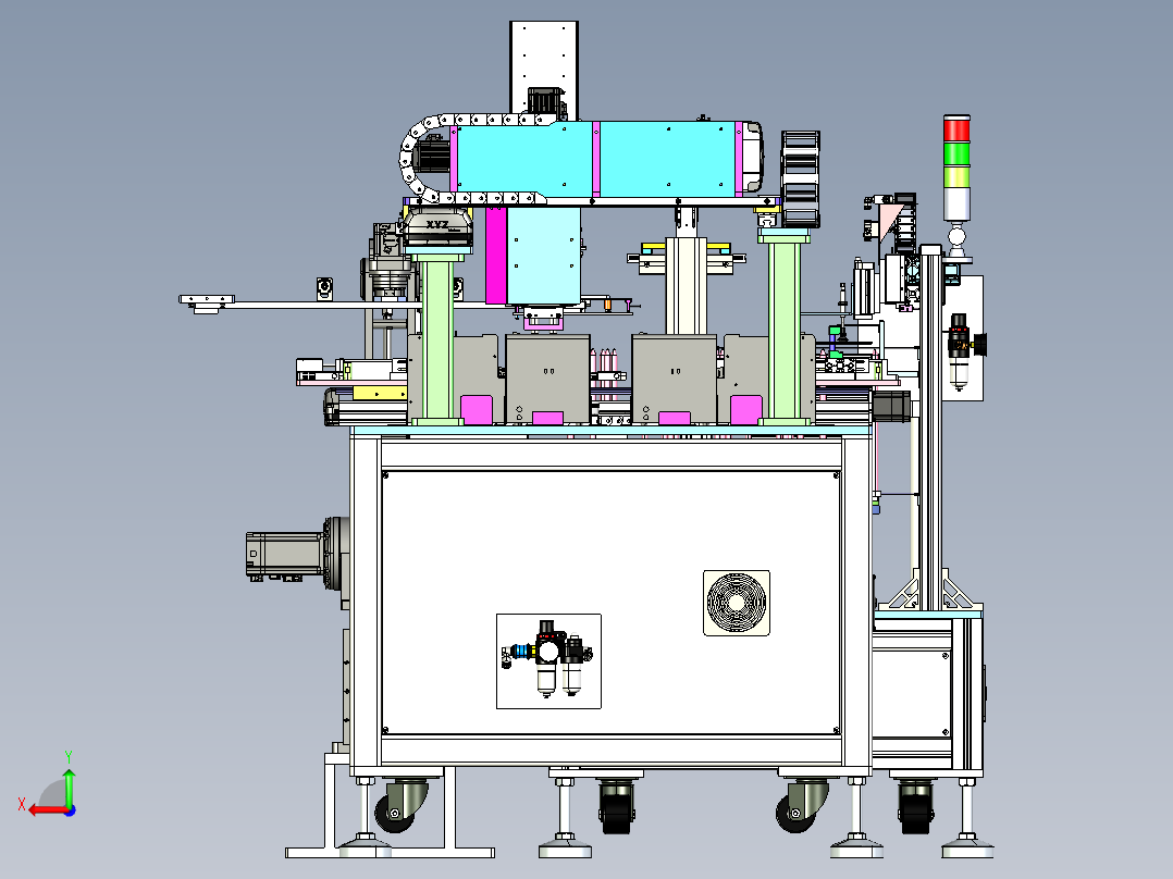 螺柱上料铆压step后视图