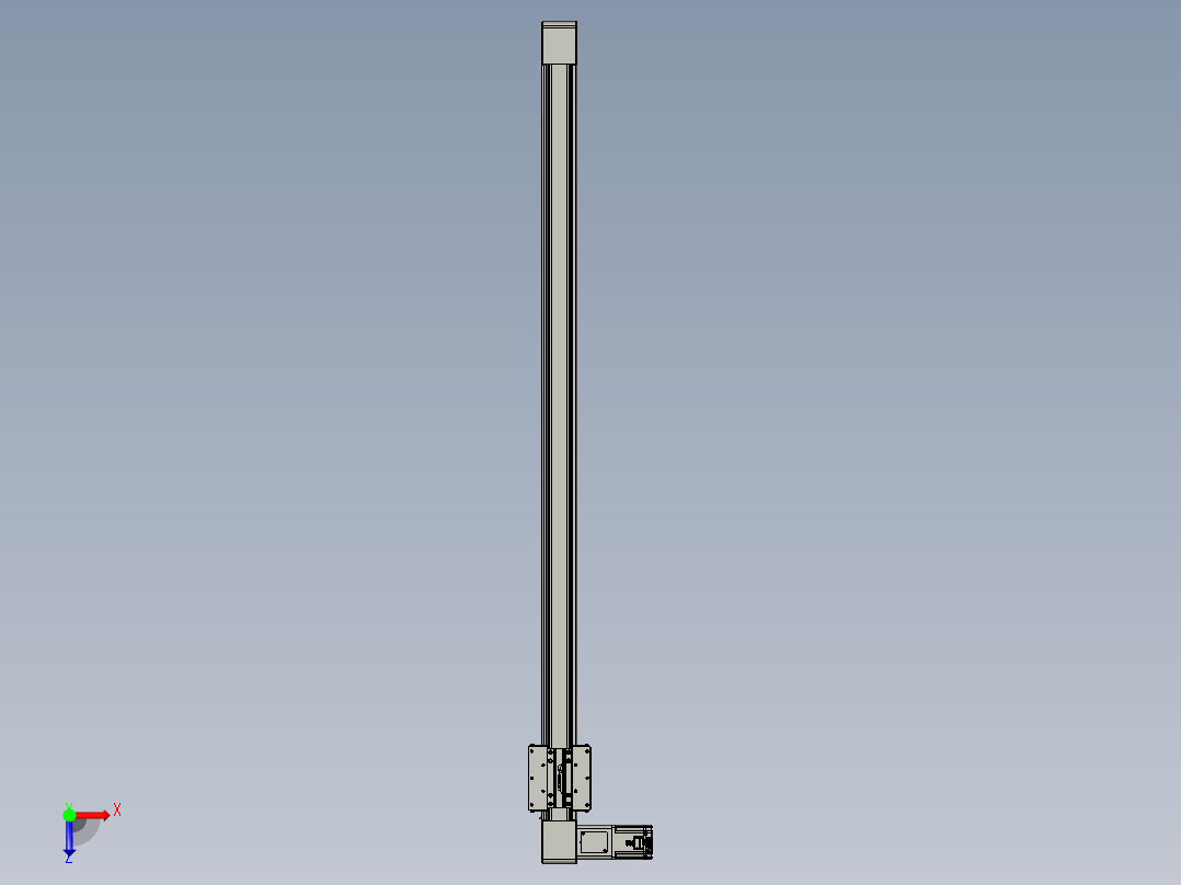 威洛博直线电机模组EB8-L200-S1550-L-P75-MS3俯视图