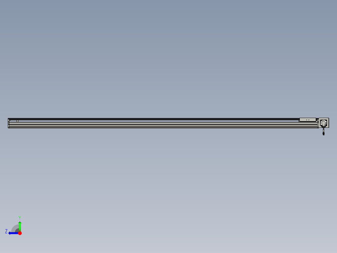 东锦同步带传动-直线滑台模组DH170B-L150-S2600-BL-P400W-C3右视图