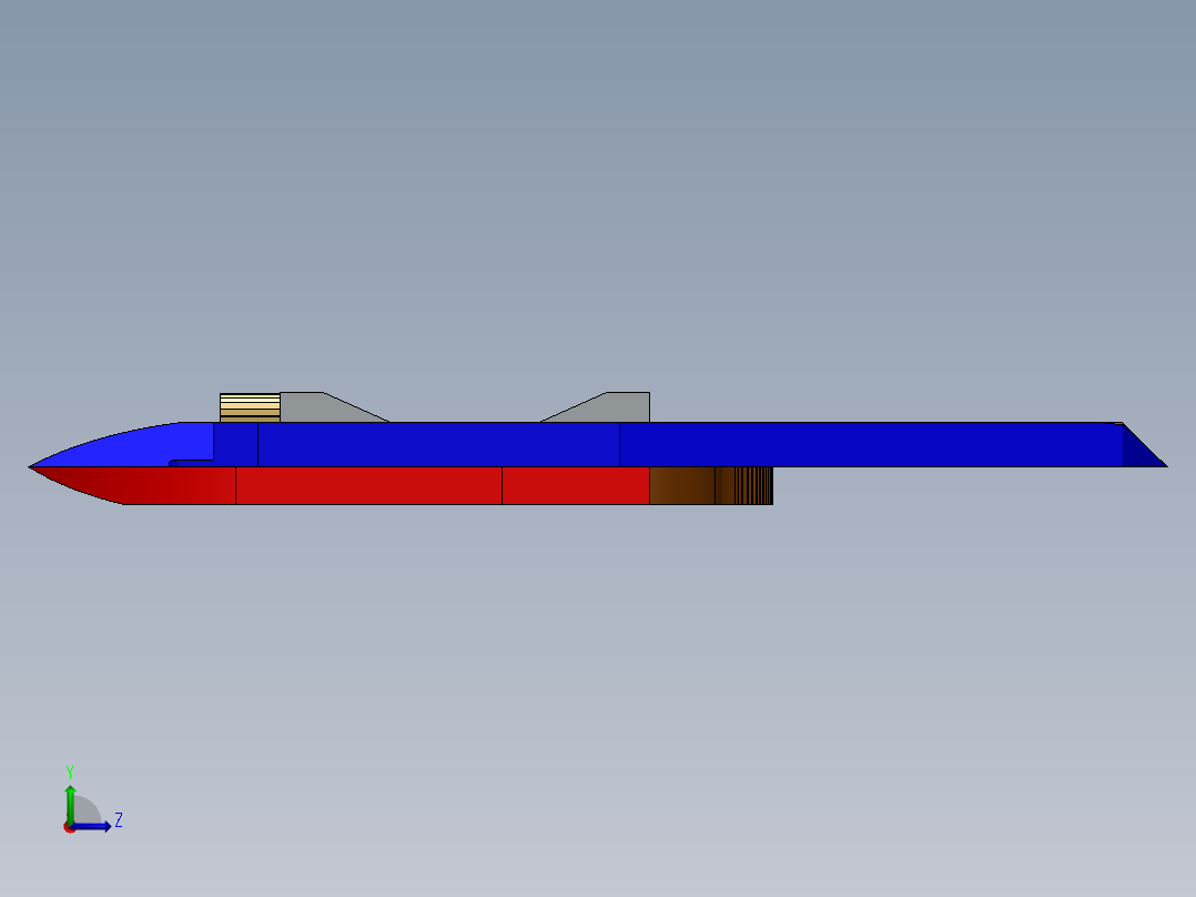 精度0.02mm卡尺模型左视图