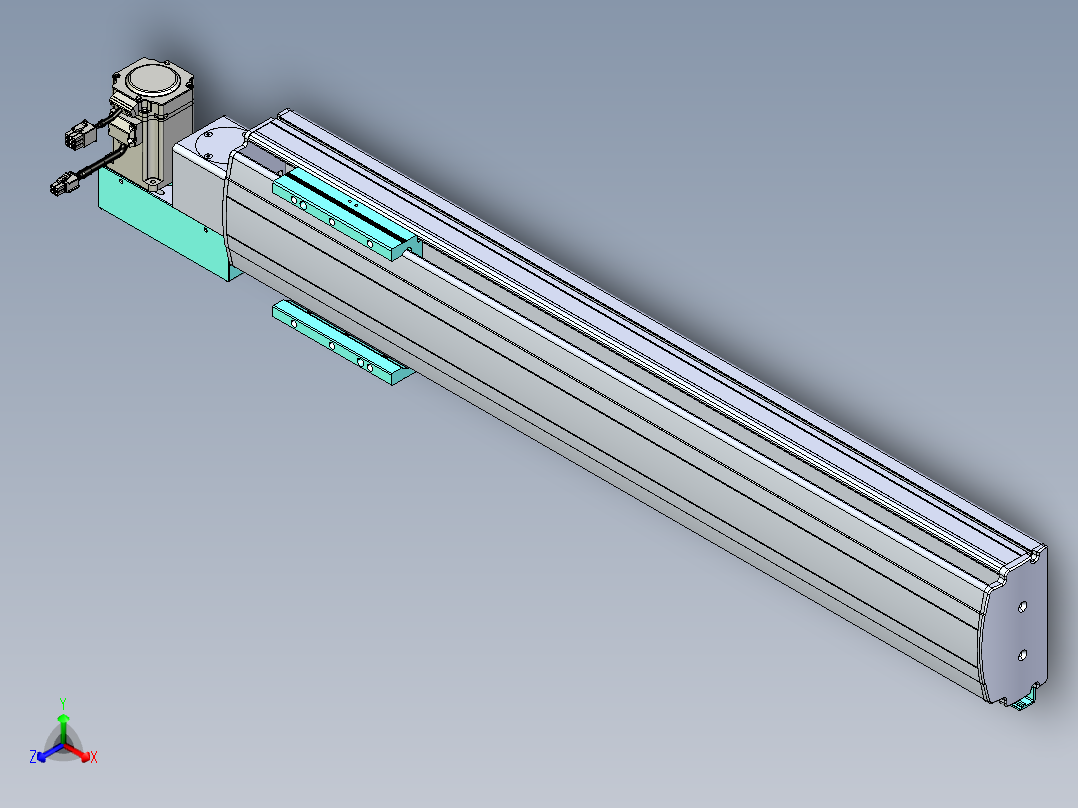 威洛博VBF同步带传动一般环境VBF14-L45-S600-BL-ZP40-C3正等轴测图