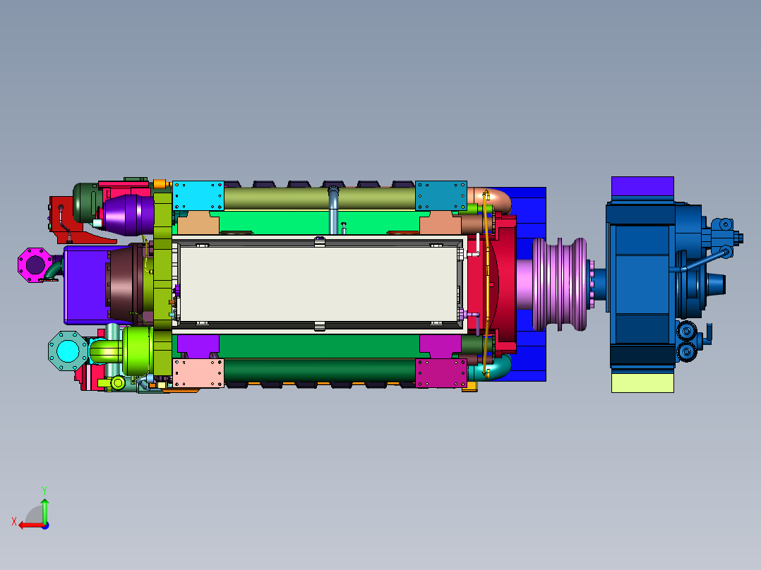 德国MTU发电机组后视图