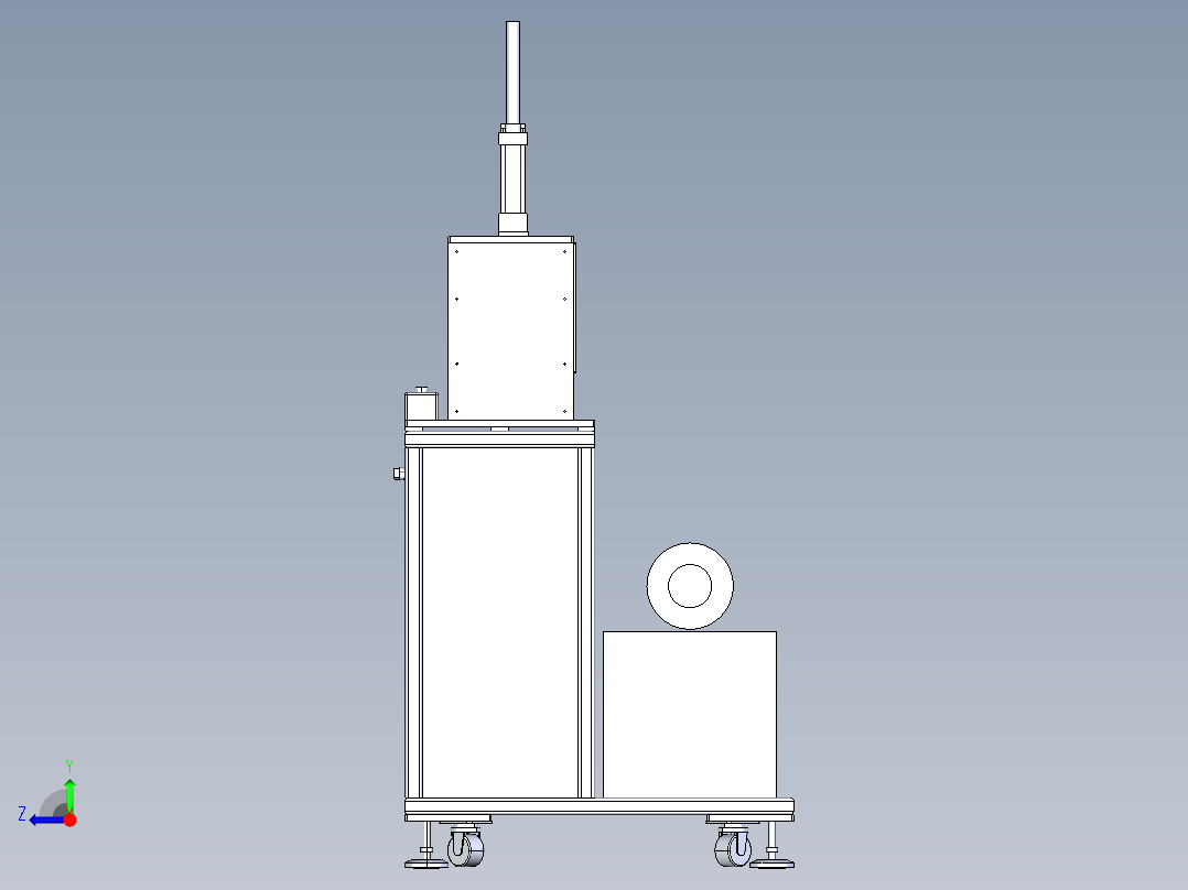 小型冲压机右视图