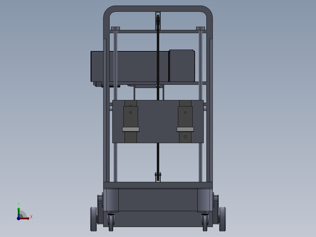 升降叉车模型前视图