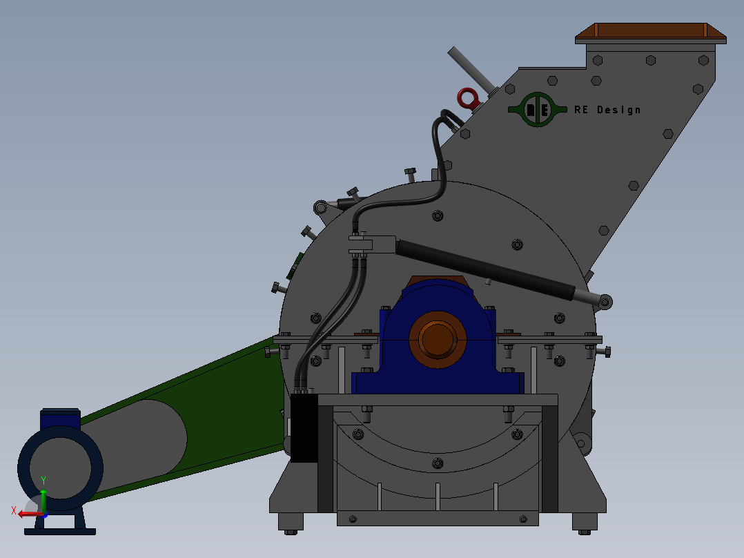 676粉碎机后视图