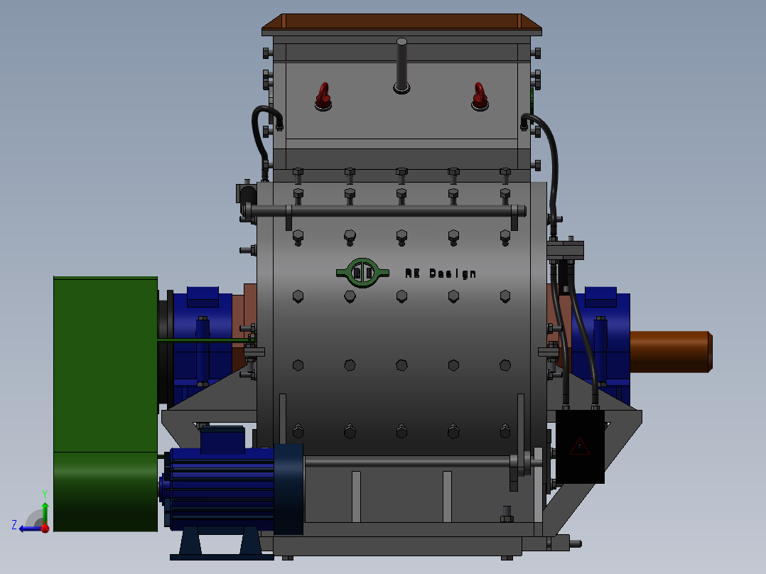 676粉碎机右视图