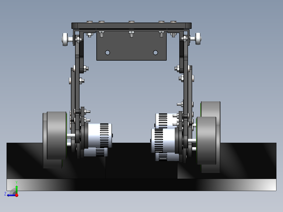 摇臂转向架机构右视图