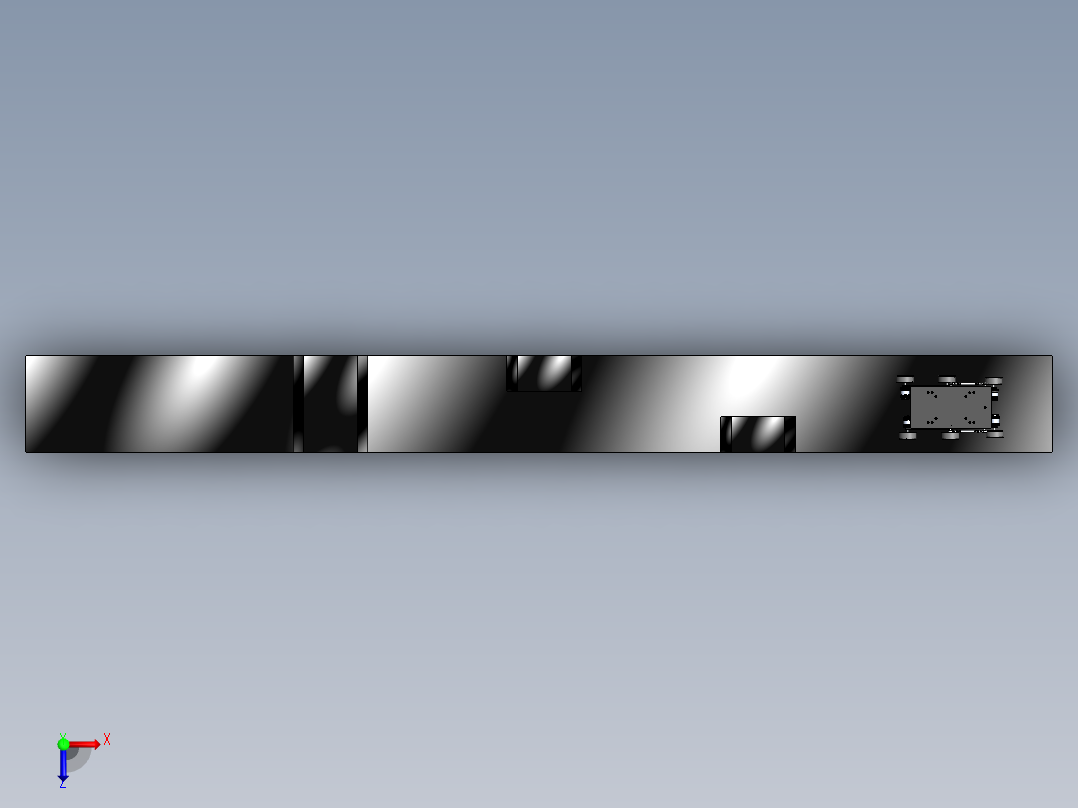 摇臂转向架机构俯视图