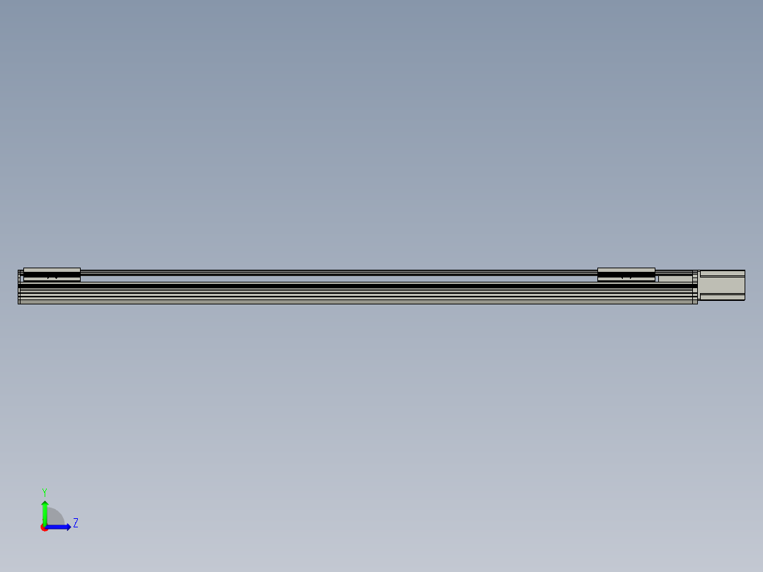 直线模组LHA17-S1500-M设计图纸左视图