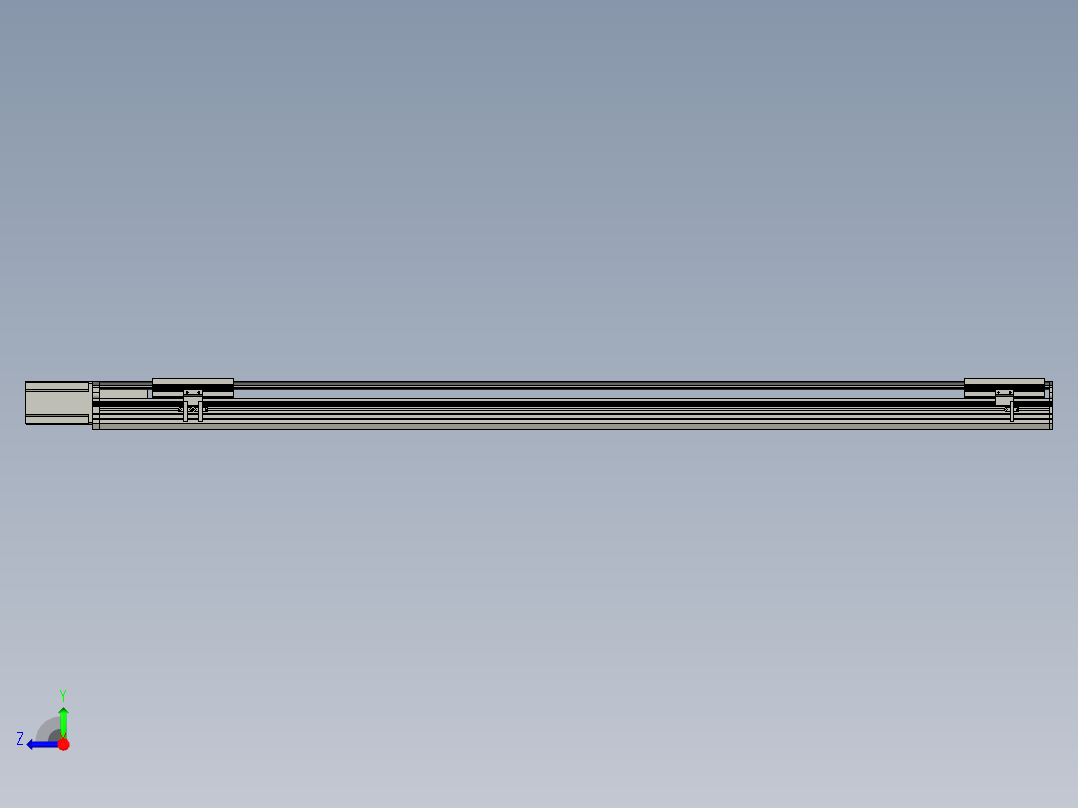 直线模组LHA17-S1500-M设计图纸右视图
