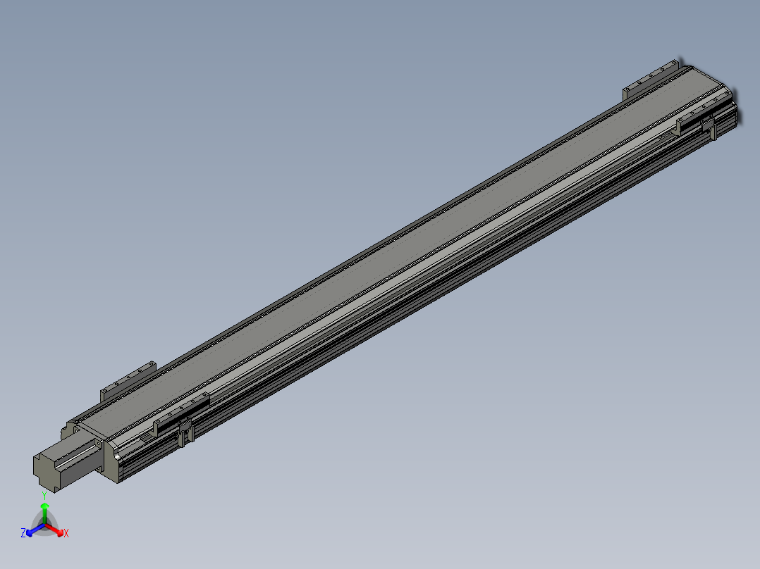 直线模组LHA17-S1500-M设计图纸正等轴测图