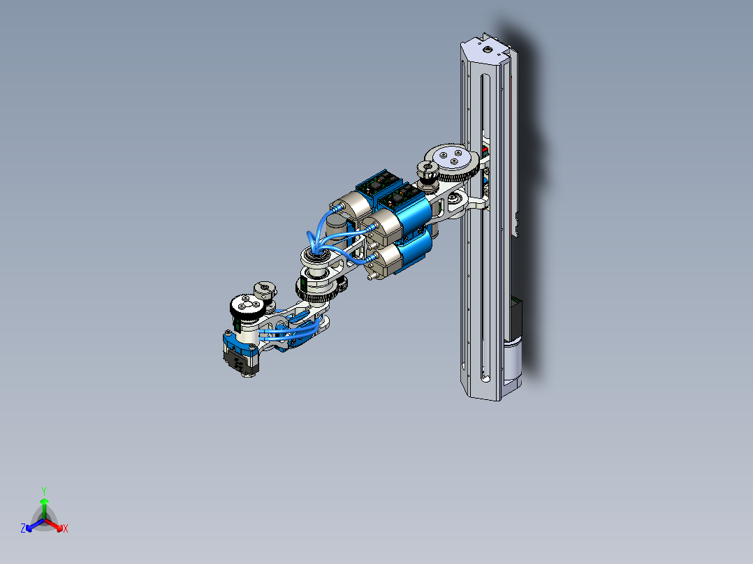 4-axis-robotic-arm-v2 SW STP正等轴测图