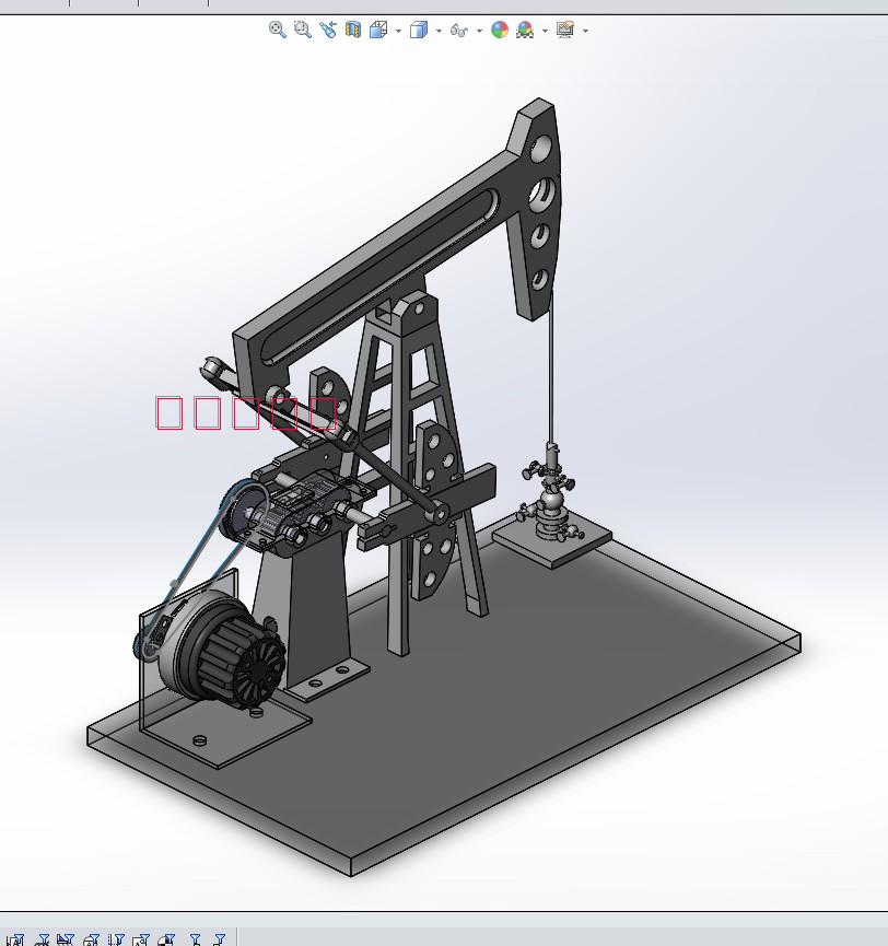 抽油机模型 solidwroks软件素材3D图纸自动化设备三维模型非实物