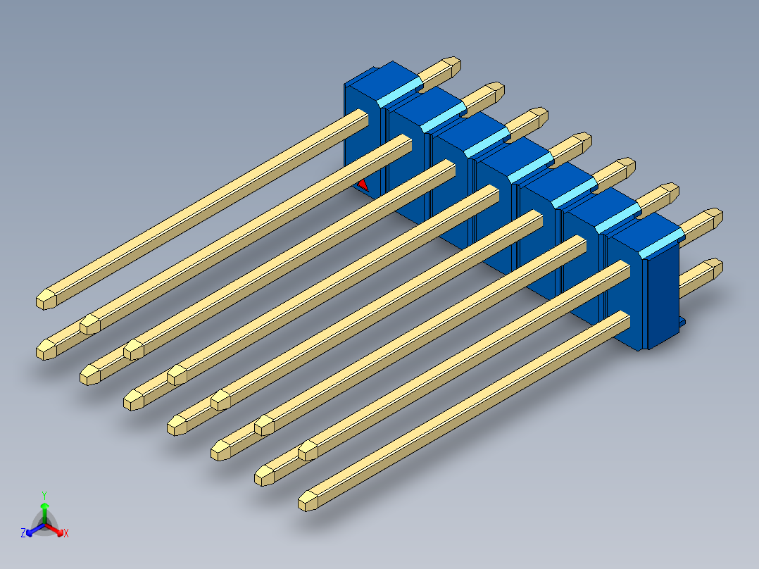 彩色公头100mil（2.54mm）系列-DS1021_blue_2x07p_100mil_Type19_rev1.0