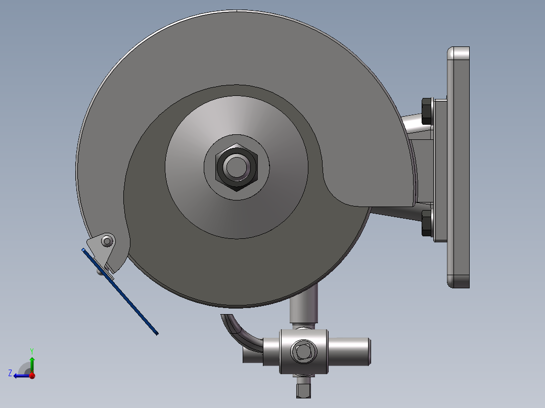bench grinder砂轮机模型右视图