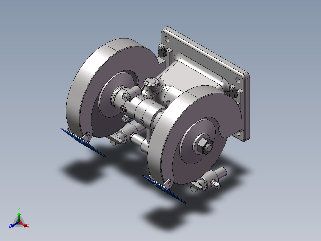bench grinder砂轮机模型正等轴测图