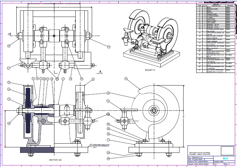 bench grinder砂轮机模型