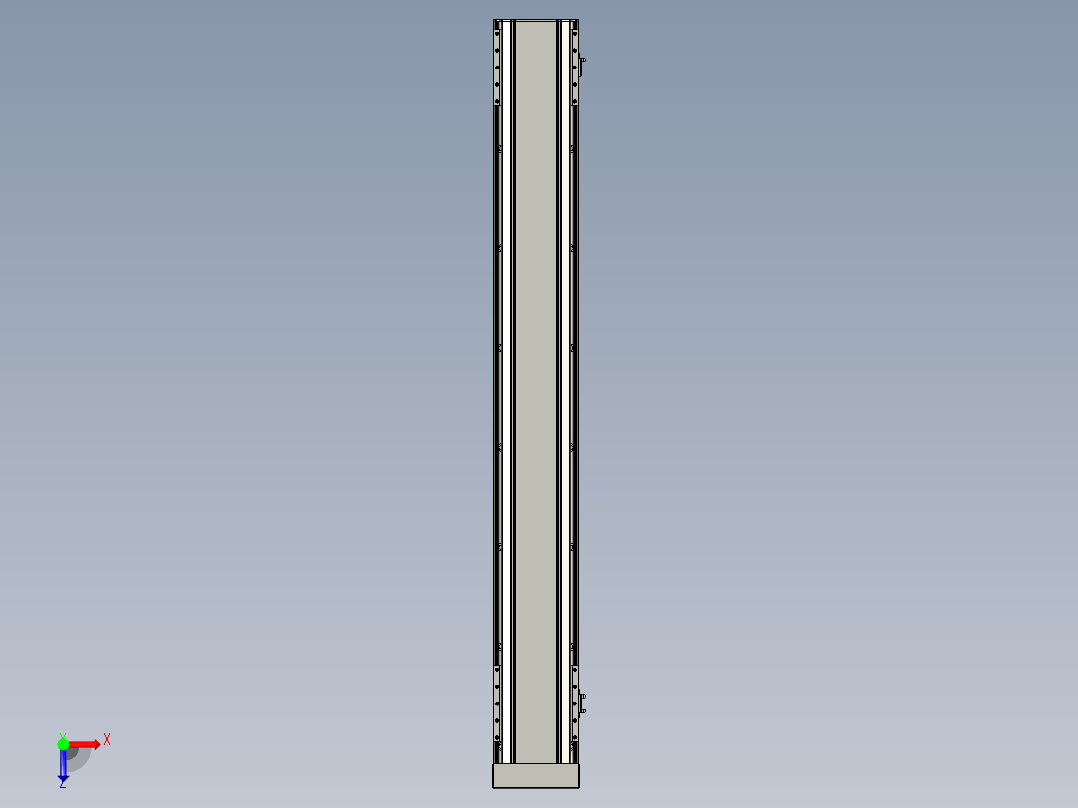 直线模组LHA170-S1250-D设计图纸俯视图