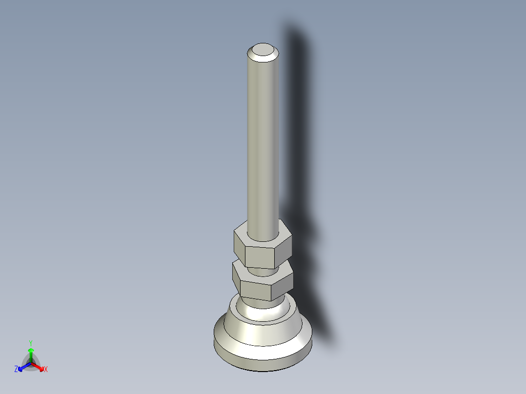 水平調整腳座(SUS製)LSA25-SUS-3D多系列多零件图纸模型正等轴测图
