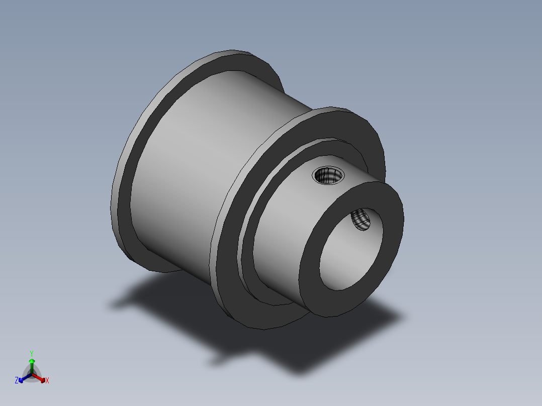 同步轮XLZ20d=14正等轴测图