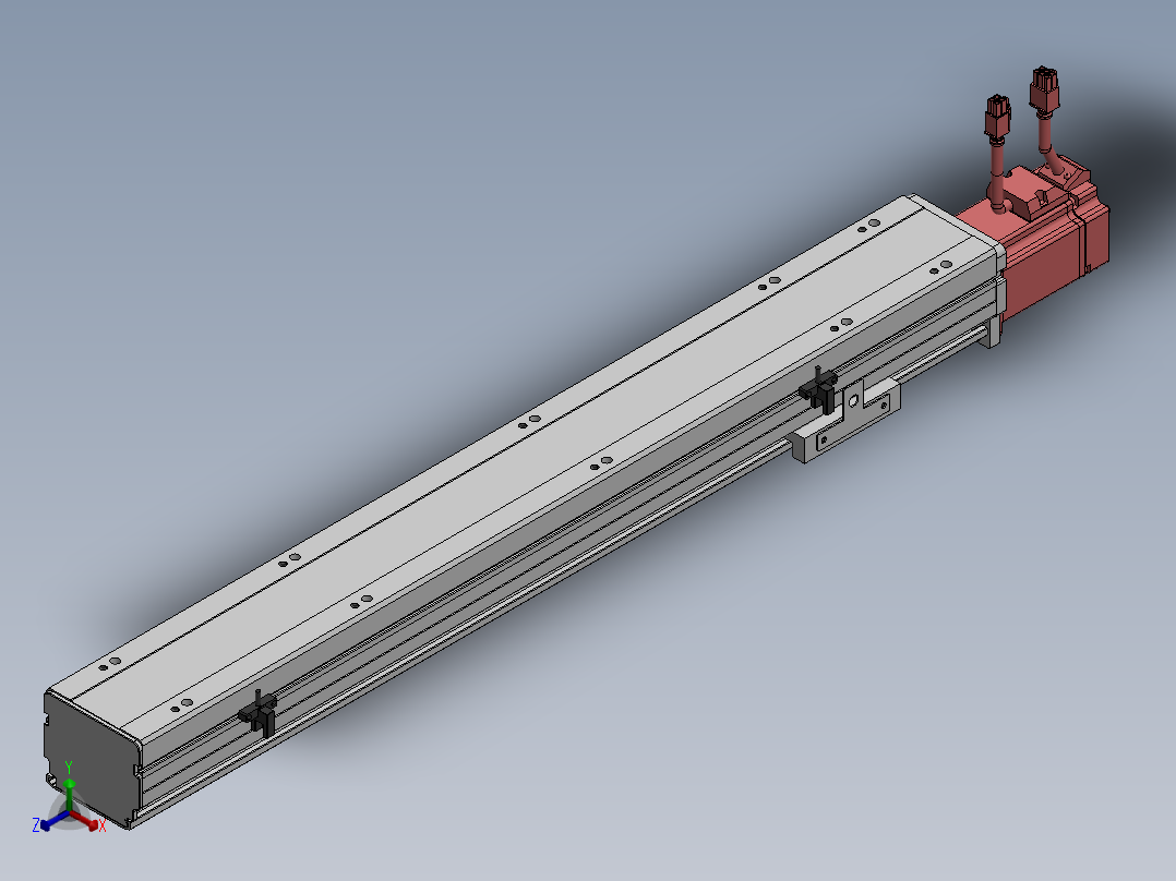 精密模组MY80S-T10-500L-P20B-BC-C4正等轴测图