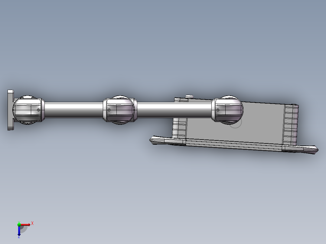向下垂直墙座+转角+转角+中间连接器+90度箱体连接器+控制箱俯视图