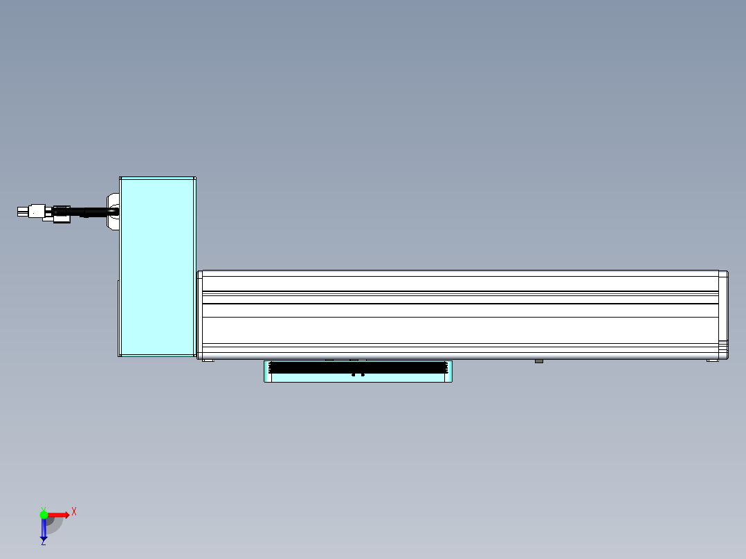 威洛博VBC同步带传动一无尘环境VBC14-L45-S150-BRD-ZP40-C3俯视图