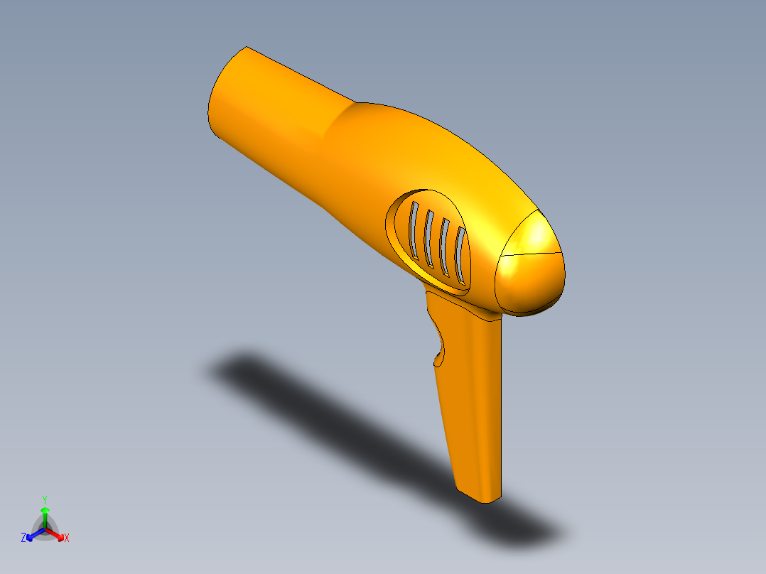 ug吹风机曲面造型324071===10正等轴测图