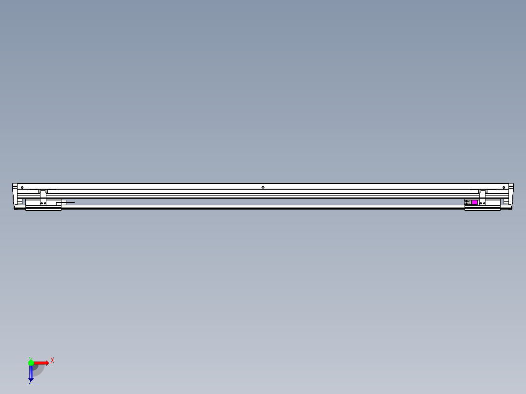 威洛博VL系列直线电机模组-2VL14S1-S1200俯视图