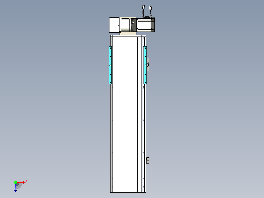 同步带滑台-半封闭B22H-L100-C-S550-LU-P75-D3-N5俯视图