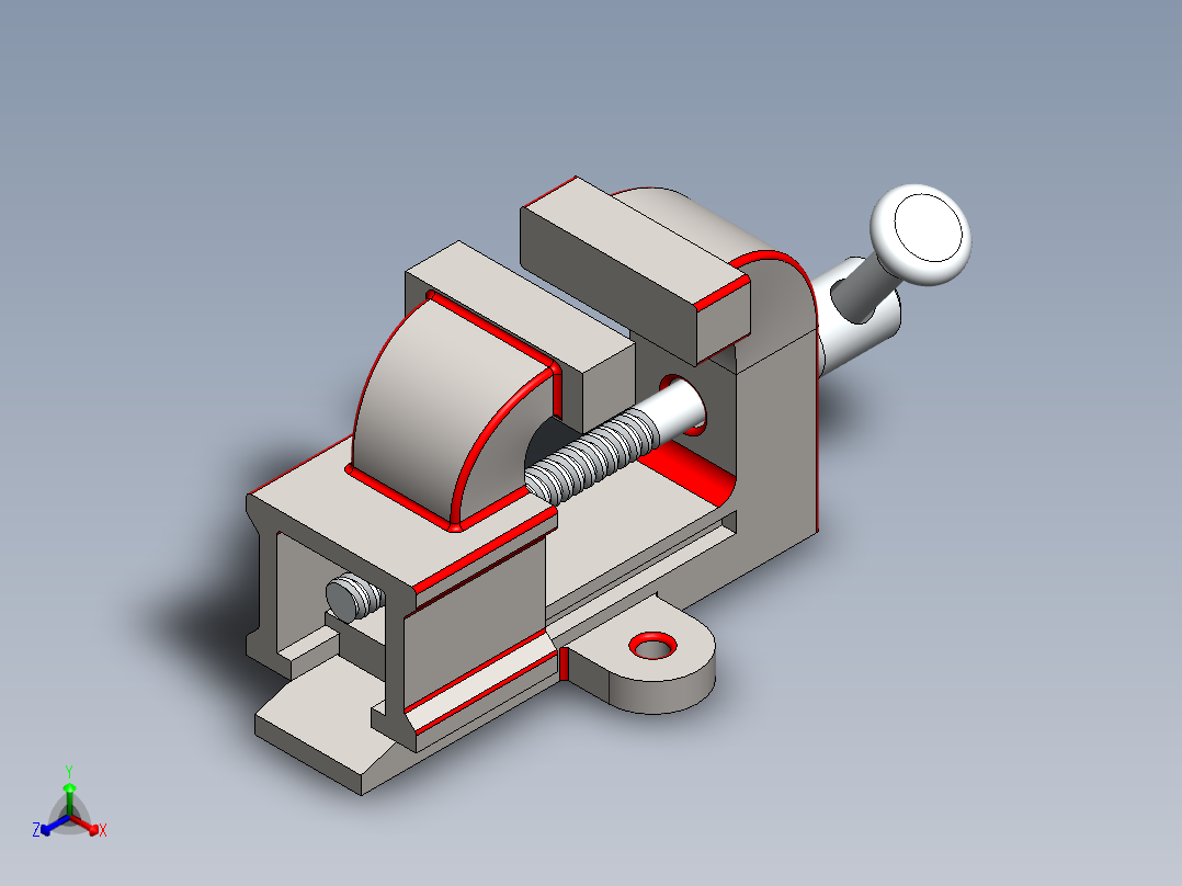 台钳 (45)正等轴测图