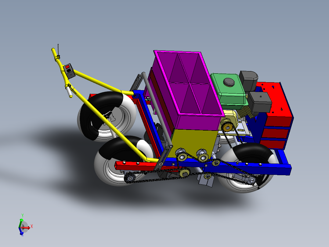 播种机（宝塔莱）设计（sw18可编辑+说明书+bom）