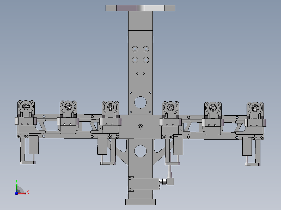工业机器人法兰端安装设备前视图