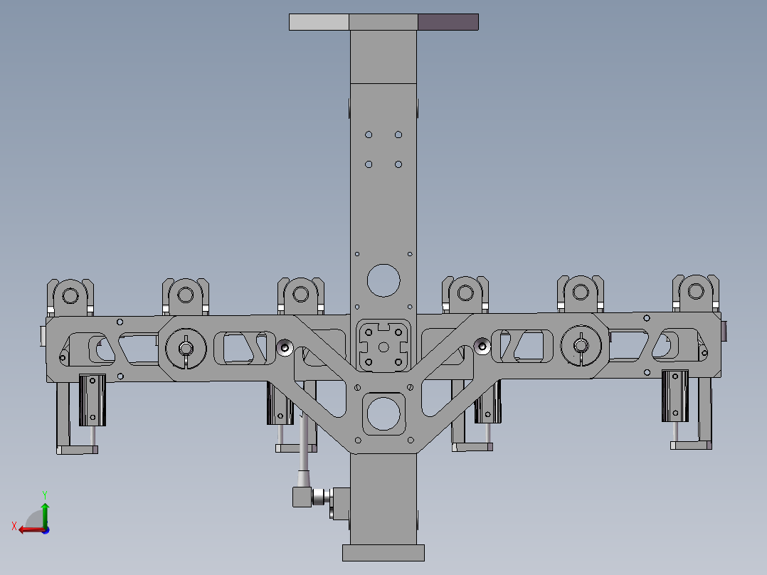 工业机器人法兰端安装设备后视图