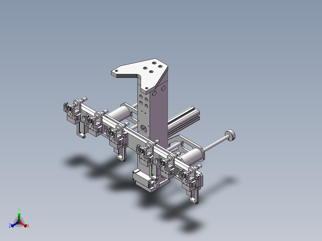 工业机器人法兰端安装设备正等轴测图