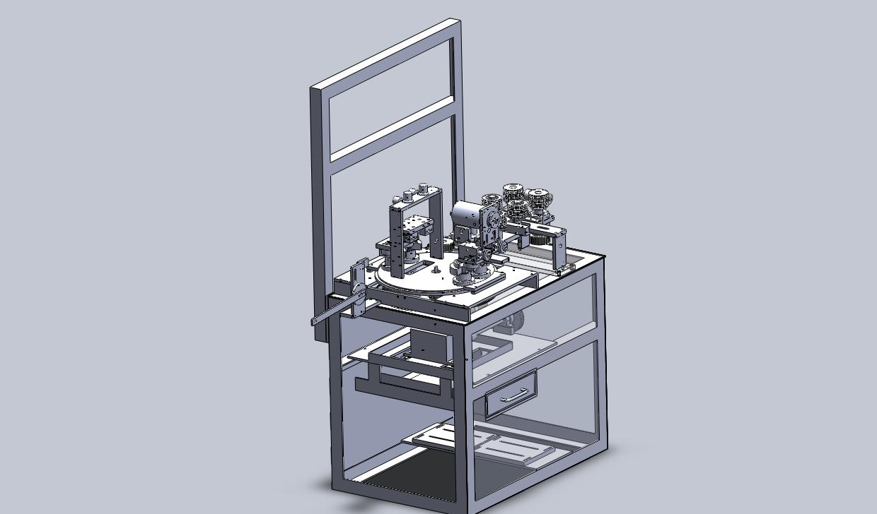 冲气式打孔机（sw18可编辑+工程图）