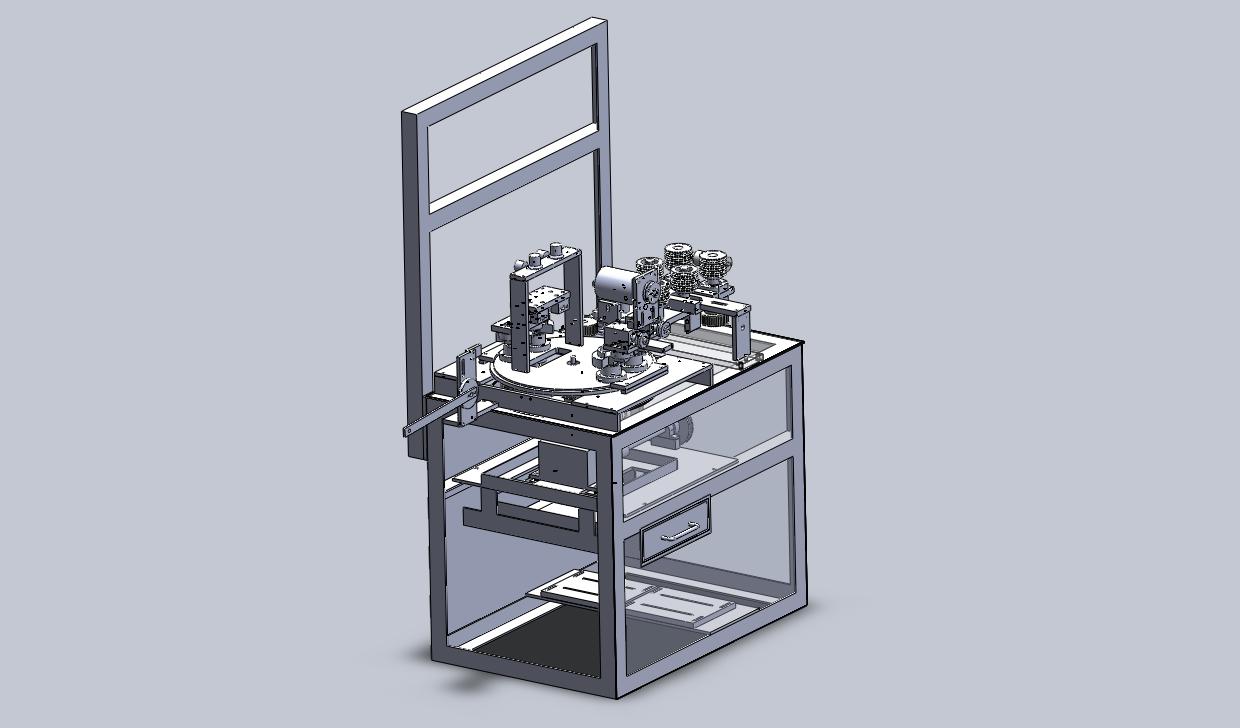 冲气式打孔机（sw18可编辑+工程图）