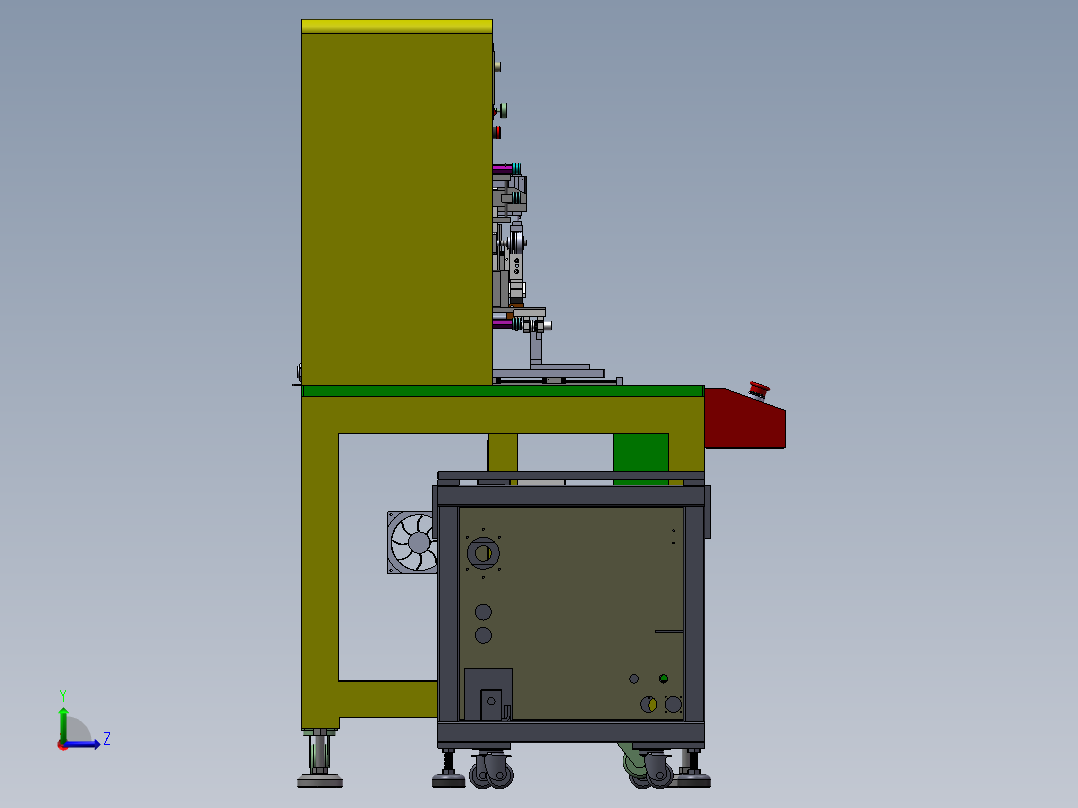 塑胶超声波焊接生产线sw17可编辑左视图