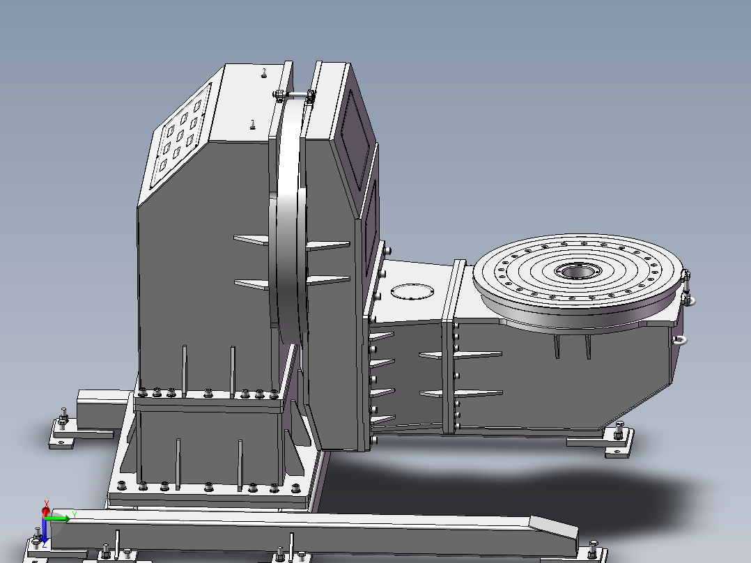 K3468-2T双轴变位机L型主视图
