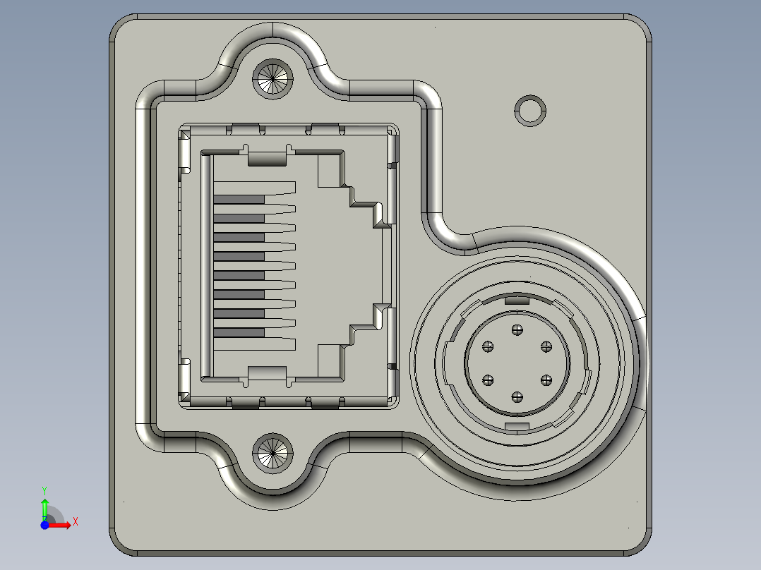 大恒相机镜头Daheng_ME2C-G(-P)_3D_Drawing多系列图纸前视图
