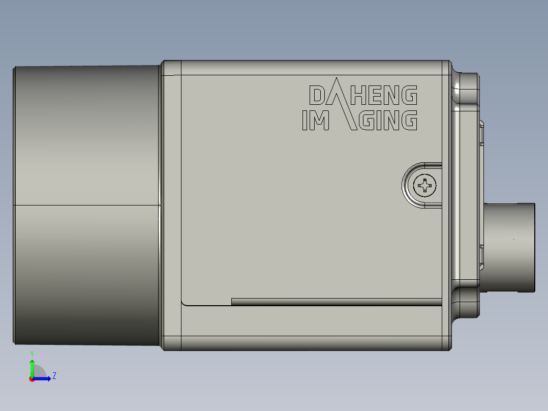 大恒相机镜头Daheng_ME2C-G(-P)_3D_Drawing多系列图纸左视图