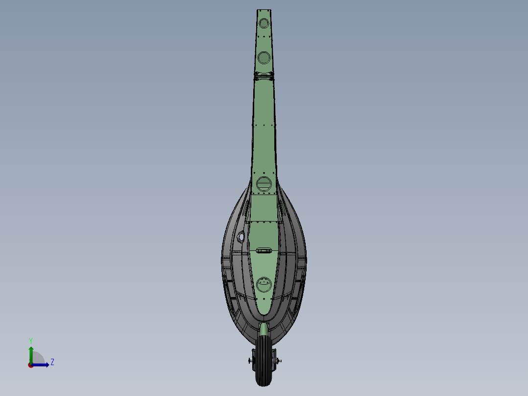 宽弦舵组件左视图